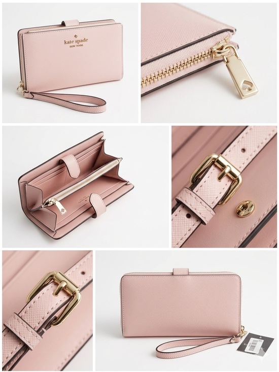 kate spade Handbags - kate spade Blush Pink Saffiano Leather Wristlet Clutch